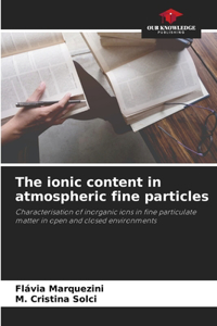 ionic content in atmospheric fine particles
