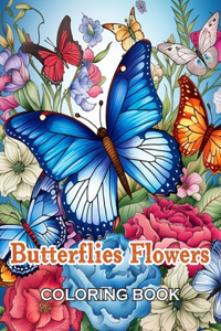 Butterflies and Flowers Coloring Book