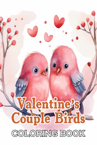 Valentine's Couple Birds Coloring Book