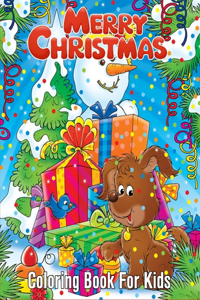 Merry Christmas Coloring Book For Kids