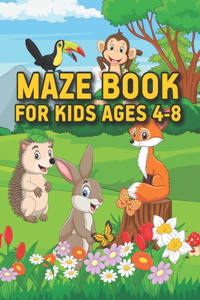 Maze Book For Kids Ages 4-8