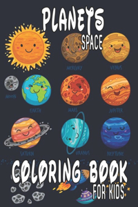 Planets Space Coloring Book For Kids