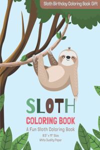 Sloth Coloring Book