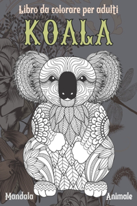 Libro da colorare per adulti - Mandala - Animale - Koala