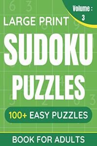 Large Print Sudoku Puzzles Book For Adults