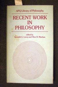 Recent Work in Philosophy
