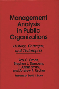 Management Analysis in Public Organizations