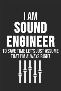 I Am The Sound Engineer Let's Just Assume That I'm Always Right