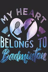 Badminton Notizbuch