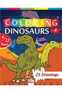 coloring dinosaurs 4 - Night edition
