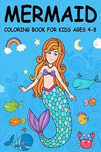 Mermaid Coloring Book for Kids Ages 4-8