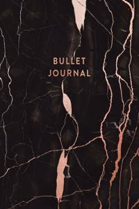 Bullet Journal: Italian Black and Rose Gold Marble - Dot Grid Bullet Journal Notebook, Gift for Women and Teen Girls (8 x 10 - 120 pages)