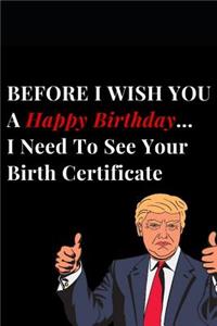 Before I Wish You A Happy Birthday... I Need To See Your Birth Certificate.