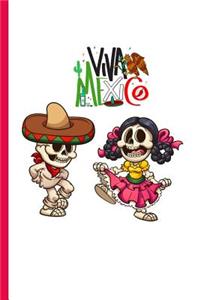 Viva Mexico: Dancing Calavera Kids Themed Journal. Lined Notebook