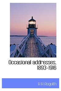 Occasional Addresses, 1893-1916
