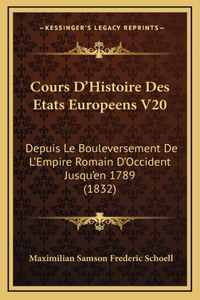 Cours D'Histoire Des Etats Europeens V20