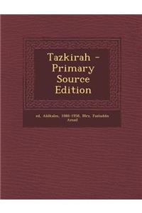Tazkirah - Primary Source Edition