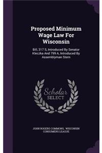 Proposed Minimum Wage Law For Wisconsin