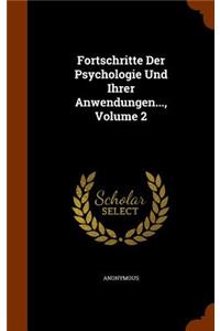 Fortschritte Der Psychologie Und Ihrer Anwendungen..., Volume 2