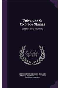 University of Colorado Studies
