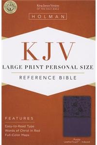 KJV Large Print Personal Size Reference Bible, Purple LeatherTouch Indexed