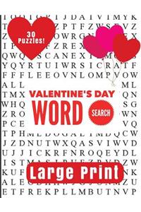 Valentine's Day Large Print Word Search