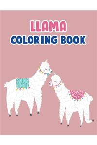 Llama Coloring Book