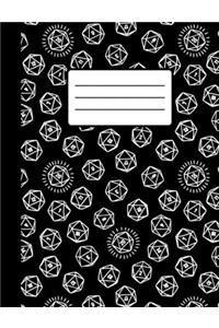 Tossed d20 Composition Notebook