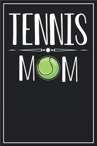 Tennis Mom: Lined Notebook Journal, 120 Pages, Size 6x9 inches, White blank Paper