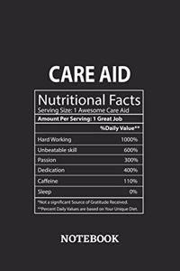 Nutritional Facts Care Aid Awesome Notebook