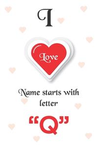 I Love Name Starts with Letter 