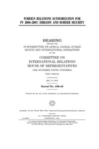 Foreign relations authorization for FY 2006-2007