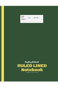 Ruled Lined Notebook - AmyTmy Notebook - 80 pages - 7.44 x 9.69 inch - Matte Cover
