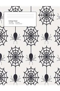 Halloween Spider Webs Composition College Ruled (7.44 x 9.69) 200 pages V2