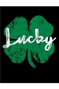 Lucky Shamrock St. Patrick's Day Lined Notebook