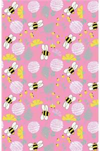 Bullet Journal Bees and Clover Pattern - Pink