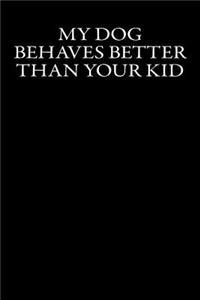 My Dog Behaves Better Than Your Kid