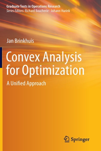 Convex Analysis for Optimization