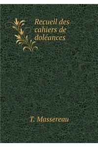 Recueil des cahiers de doléances