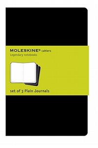 Moleskine Plain Cahier Xl - Black Cover (3 Set)
