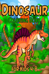 Dinosaur Coloring Book for Kids 4-8