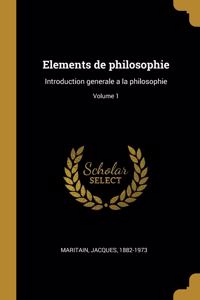 Elements de philosophie