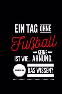 Ein Tag ohne Fußball ist wie... keine Ahnung. Woher soll ich das Wissen?