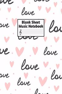 Blank Sheet Music Notebook