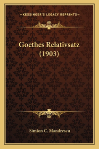 Goethes Relativsatz (1903)