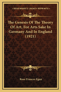 The Genesis Of The Theory Of Art, For Arts Sake In Germany And In England (1921)