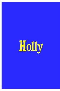 Holly - Blue Notebook / Journal / Extended Lined Pages / Soft Matte Cover