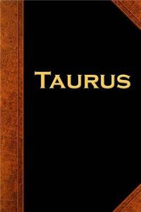 Taurus Zodiac Horoscope Vintage Journal