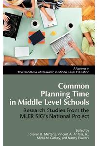 Common Planning Time in Middle Level Schools