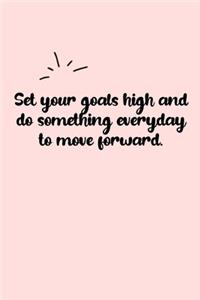Set your goals high and do something everyday to move forward. Dot Grid Bullet Journal